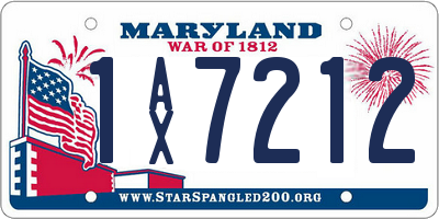 MD license plate 1AX7212