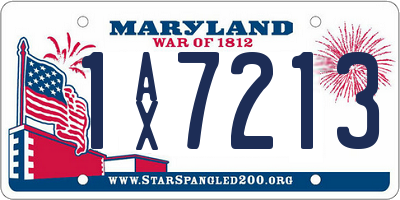 MD license plate 1AX7213
