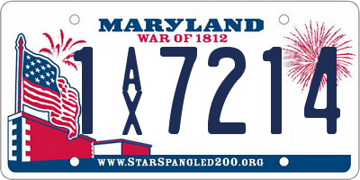 MD license plate 1AX7214