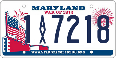MD license plate 1AX7218