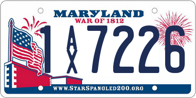 MD license plate 1AX7226