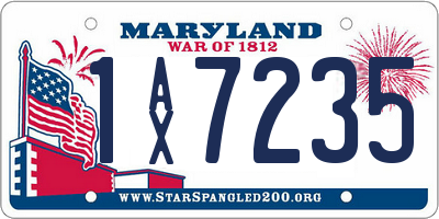 MD license plate 1AX7235