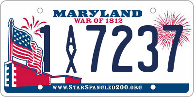 MD license plate 1AX7237