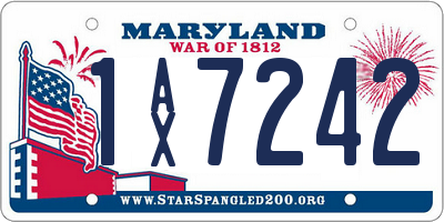 MD license plate 1AX7242