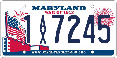 MD license plate 1AX7245
