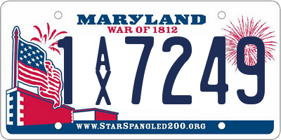 MD license plate 1AX7249