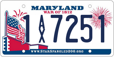 MD license plate 1AX7251