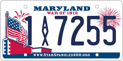 MD license plate 1AX7255