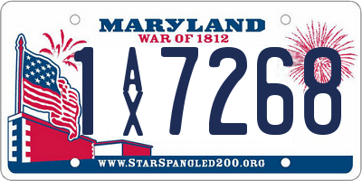MD license plate 1AX7268