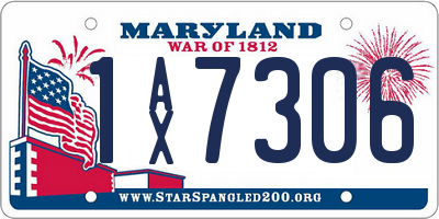 MD license plate 1AX7306