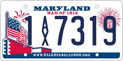 MD license plate 1AX7319