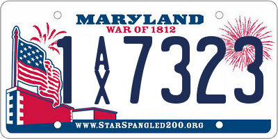 MD license plate 1AX7323