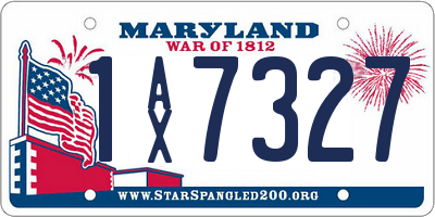 MD license plate 1AX7327