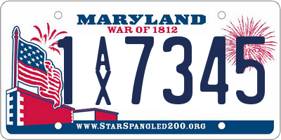 MD license plate 1AX7345