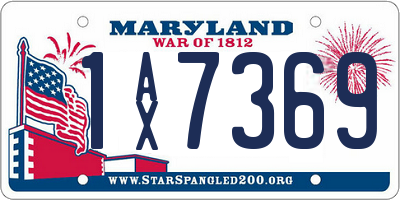 MD license plate 1AX7369
