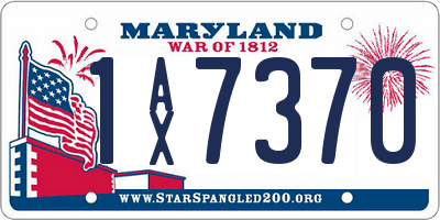 MD license plate 1AX7370
