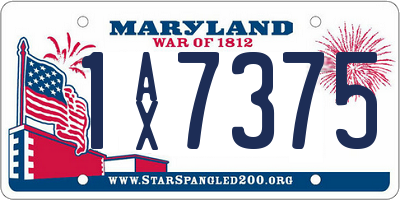 MD license plate 1AX7375
