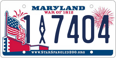 MD license plate 1AX7404