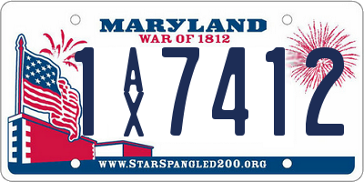 MD license plate 1AX7412