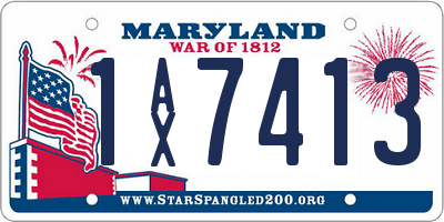 MD license plate 1AX7413