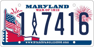 MD license plate 1AX7416