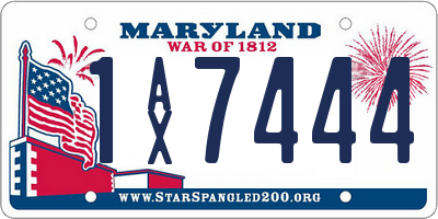 MD license plate 1AX7444