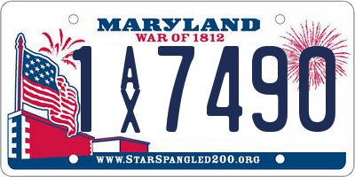 MD license plate 1AX7490