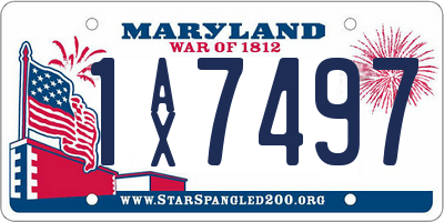 MD license plate 1AX7497