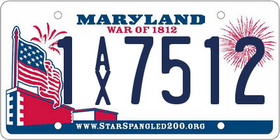 MD license plate 1AX7512