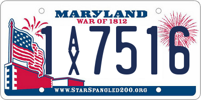 MD license plate 1AX7516