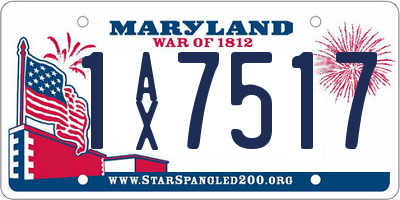 MD license plate 1AX7517