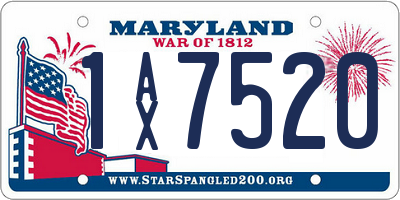 MD license plate 1AX7520