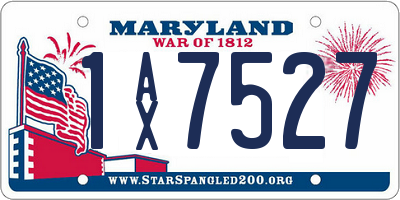 MD license plate 1AX7527