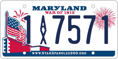 MD license plate 1AX7571