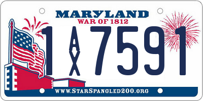 MD license plate 1AX7591