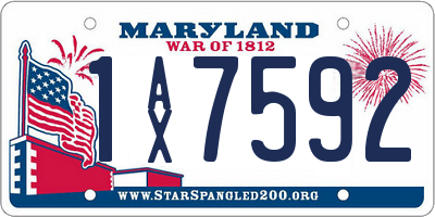 MD license plate 1AX7592