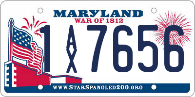 MD license plate 1AX7656
