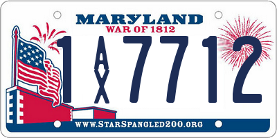 MD license plate 1AX7712