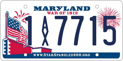 MD license plate 1AX7715
