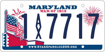 MD license plate 1AX7717
