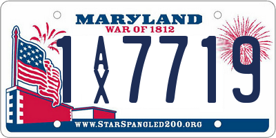 MD license plate 1AX7719