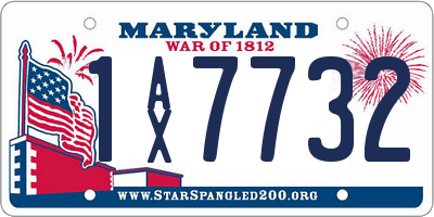 MD license plate 1AX7732