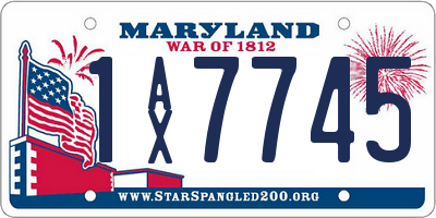 MD license plate 1AX7745
