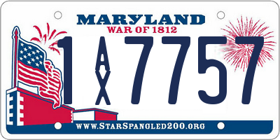 MD license plate 1AX7757