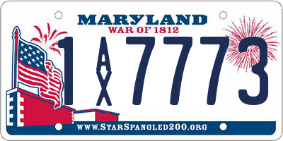 MD license plate 1AX7773