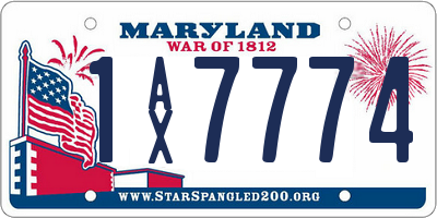 MD license plate 1AX7774