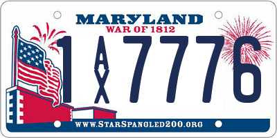 MD license plate 1AX7776