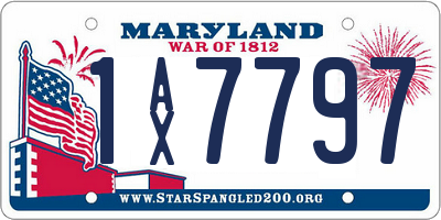 MD license plate 1AX7797