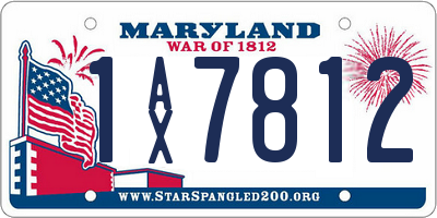 MD license plate 1AX7812