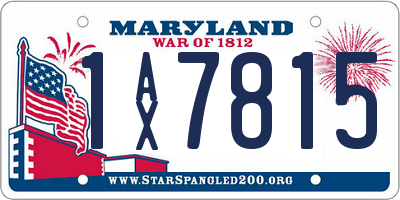 MD license plate 1AX7815